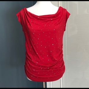 Studded shortsleeved knit top‎ Sz M